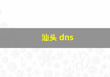 汕头 dns